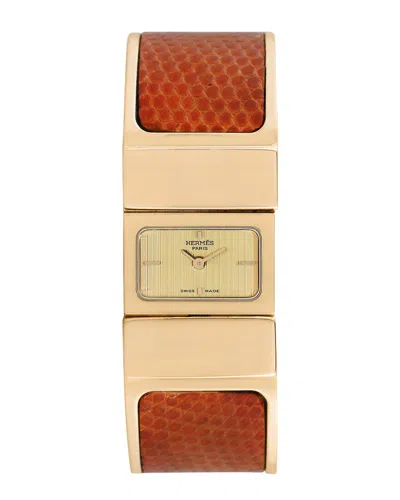 Pre-owned Hermes Hermès Women's Loquet Bangle Watch, Circa 2000s (authentic )