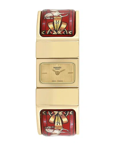 Hermes Women's Loquet Bangle Watch In Neutral