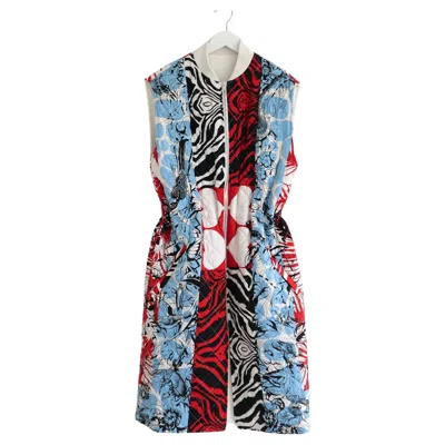 Pre-owned Hermes Hermès Women's Reversible Quilted Silk Sleeveless Coat, Size Fr34/uk6 In Gray