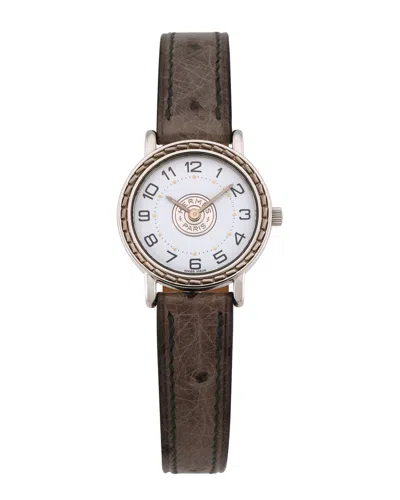 Pre-owned Hermes Women's Sellier Watch, Circa 1990's/2000's (authentic Pre-loved)