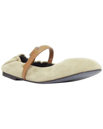 Pre-owned Hermes Hermès Women's Suede Jolly Suede Strap Maryjane Ballet Flat (authentic Pre-  Loved)