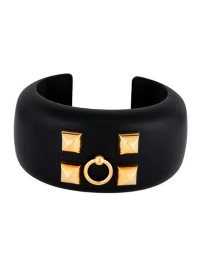 Pre-owned Hermes Wood Cuff Bracelet, 6.25" In Multicolor