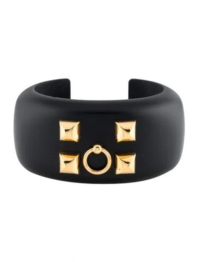 Pre-owned Hermes Wood Cuff Bracelet, 6.5" In Multi