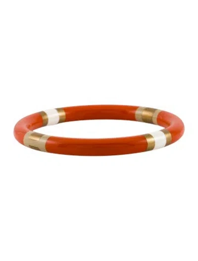 Pre-owned Hermes Wood H Equipe Bangle Bracelet, 8"