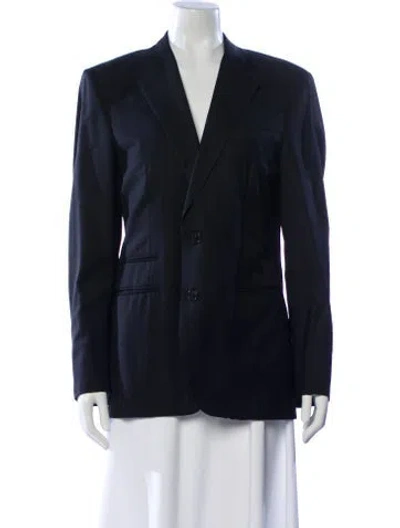 Pre-owned Hermes Wool Blazer In Blue