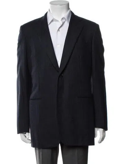 Pre-owned Hermes Wool Blazer In Blue