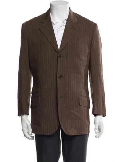 Pre-owned Hermes Wool Blazer In Brown