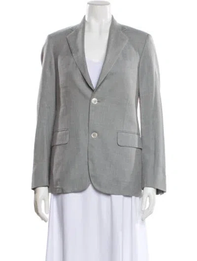 Pre-owned Hermes Wool Blazer In Gray