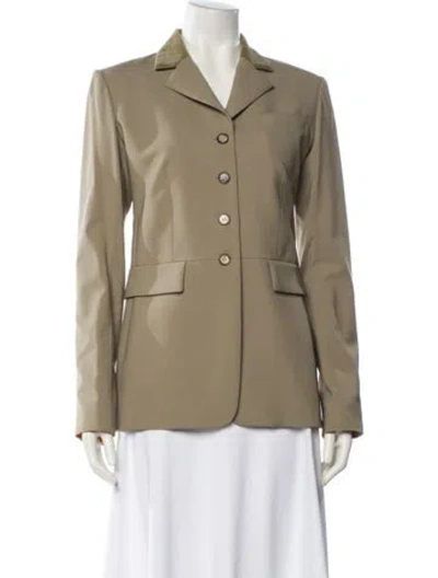 Pre-owned Hermes Wool Blazer In Green