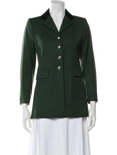 Pre-owned Hermes Wool Blazer In Green