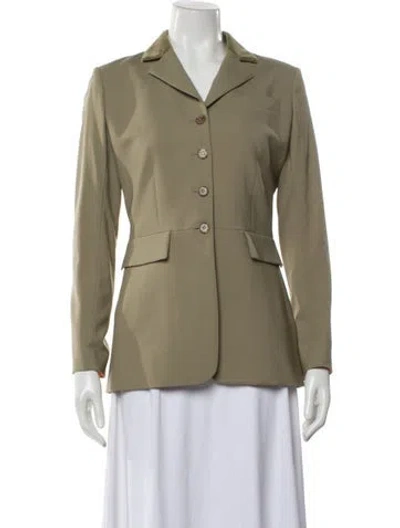 Pre-owned Hermes Wool Blazer In Neutral