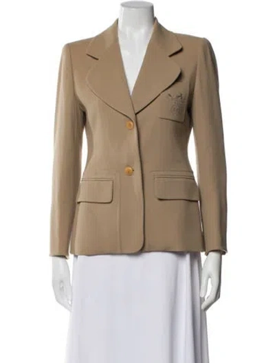 Pre-owned Hermes Wool Blazer In Neutral