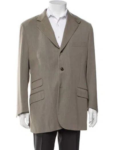 Pre-owned Hermes Wool Blazer In Neutral