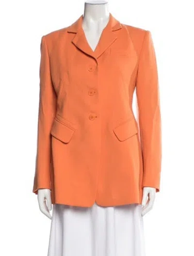 Pre-owned Hermes Wool Blazer In Orange