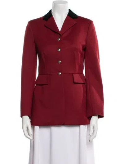 Pre-owned Hermes Wool Blazer In Red