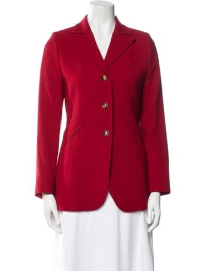 Pre-owned Hermes Wool Blazer In Red
