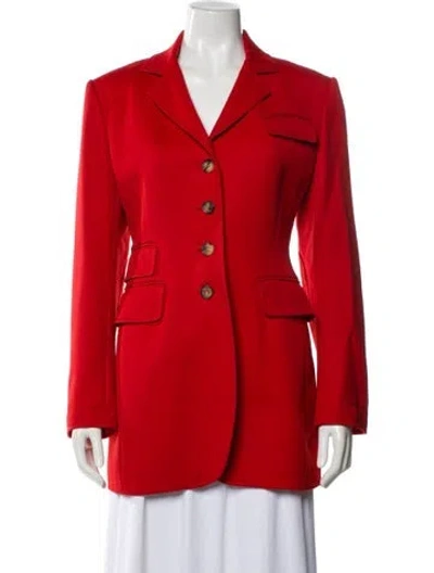 Pre-owned Hermes Wool Blazer In Red