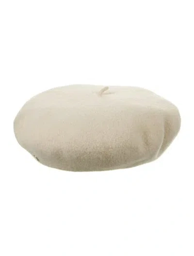 Pre-owned Hermes Wool Bonnie Beret In Neutral