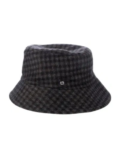 Pre-owned Hermes Wool Bucket Hat In Grey