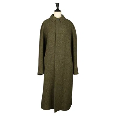Pre-owned Hermes Wool Coat 1980s-1990s In Black