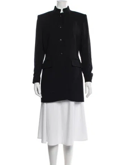 Pre-owned Hermes Wool Coat In Black