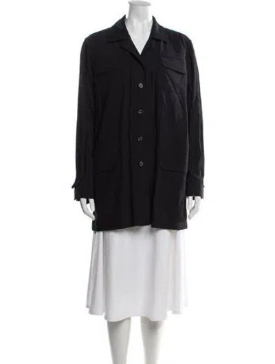 Pre-owned Hermes Wool Coat In Black