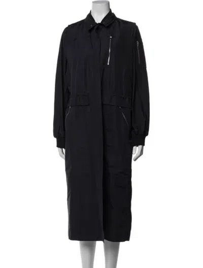 Pre-owned Hermes Wool Coat In Blue