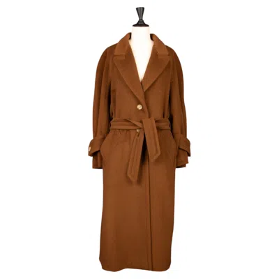 Pre-owned Hermes Wool Coat Circa 1990 In Brown
