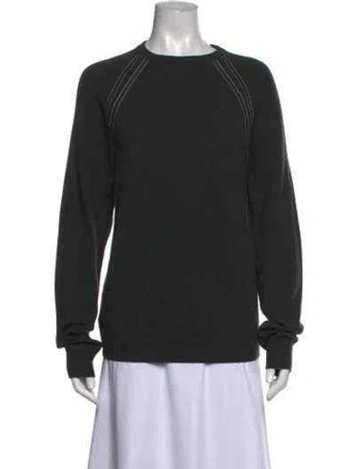 Pre-owned Hermes Wool Crew Neck Sweater In Black/blue