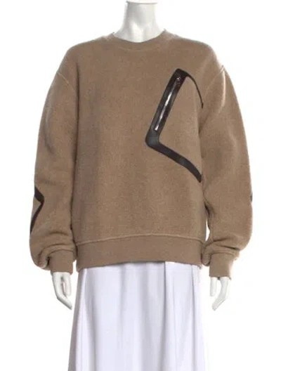 Pre-owned Hermes Wool Crew Neck Sweater In Neutrals
