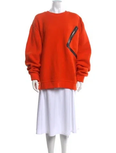 Pre-owned Hermes Wool Crew Neck Sweater In Orange