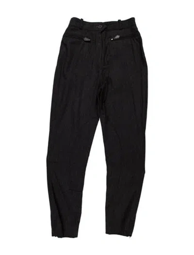 Pre-owned Hermes Wool Dress Pants In Gray