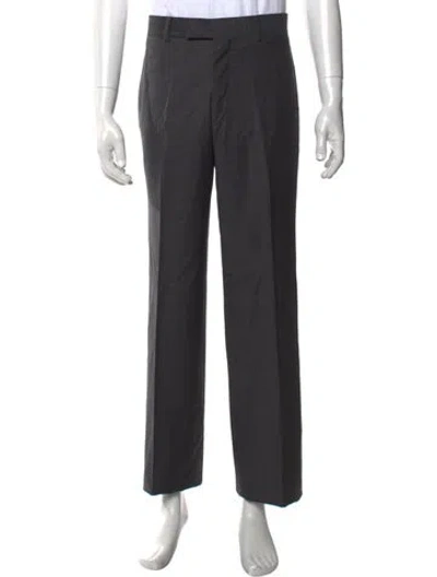 Pre-owned Hermes Wool Dress Pants In Grey