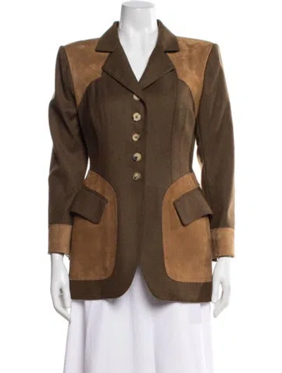Pre-owned Hermes Wool Jacket In Brown