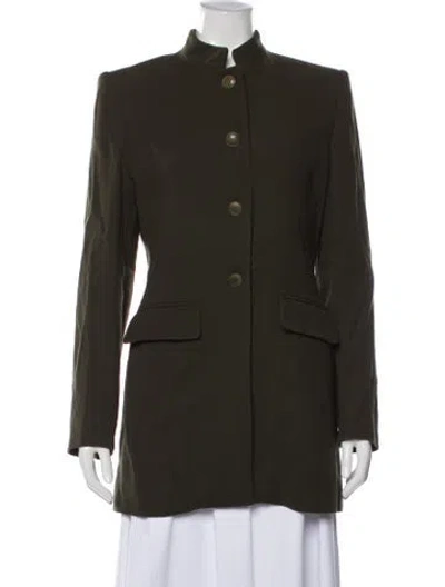 Pre-owned Hermes Wool Jacket In Green