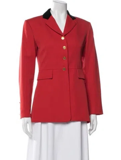 Pre-owned Hermes Wool Jacket In Red