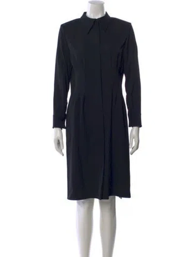 Pre-owned Hermes Wool Knee-length Dress In Black
