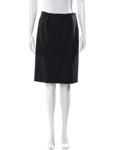 Pre-owned Hermes Wool Knee-length Skirt In Black