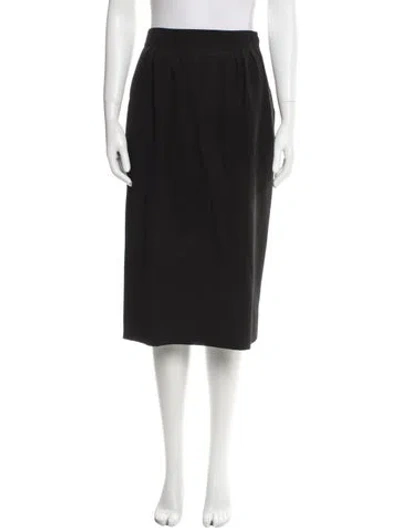 Pre-owned Hermes Wool Knee-length Skirt In Black