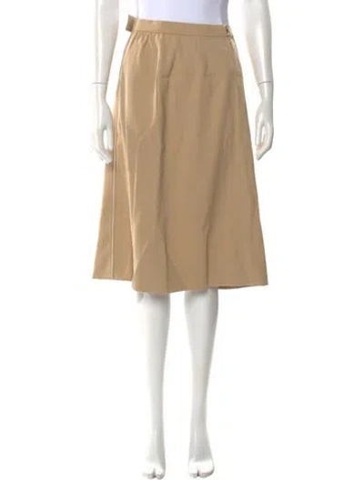 Pre-owned Hermes Wool Knee-length Skirt In Neutral