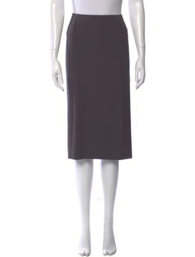 Pre-owned Hermes Wool Knee-length Skirt W/ Tags In Gray