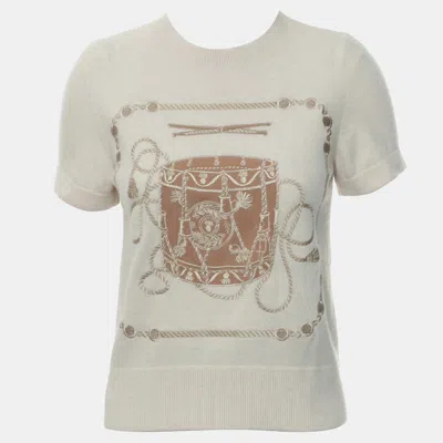 Pre-owned Hermes Wool Les Tambours Top