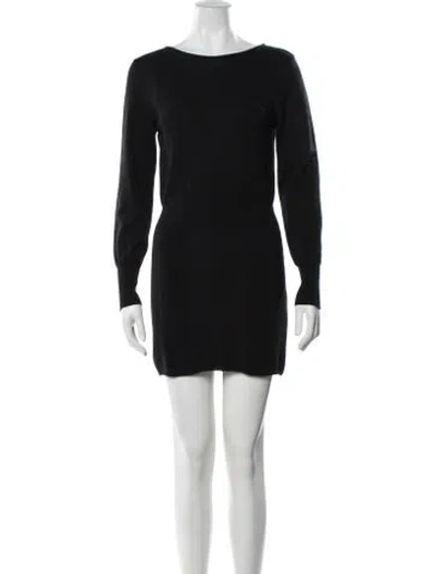 Pre-owned Hermes Wool Mini Dress In Black