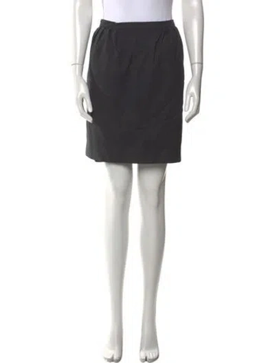 Pre-owned Hermes Wool Mini Skirt In Gray