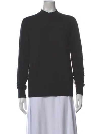 Pre-owned Hermes Wool Mock Neck Sweater In Black