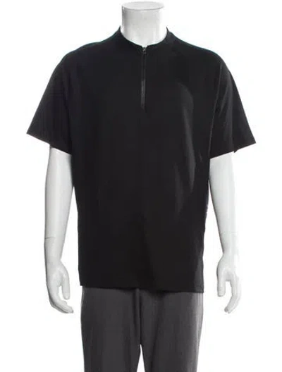 Pre-owned Hermes Wool Mock Neck T-shirt In Black