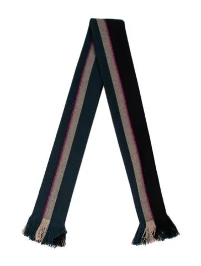 Pre-owned Hermes Wool Muffler In Blue
