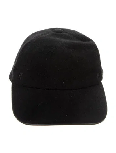Pre-owned Hermes Wool Nevada Cap In Black