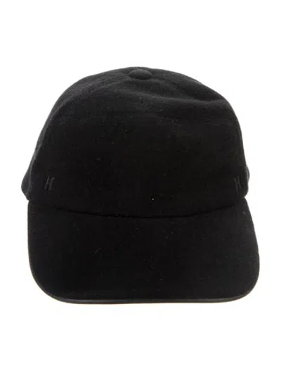 Pre-owned Hermes Wool Nevada Cap In Black