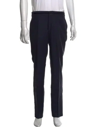 Pre-owned Hermes Wool Pants In Blue